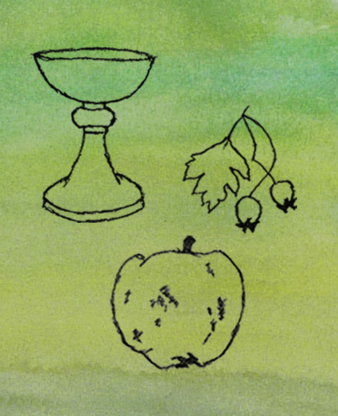 Cup, apple and hawthorn