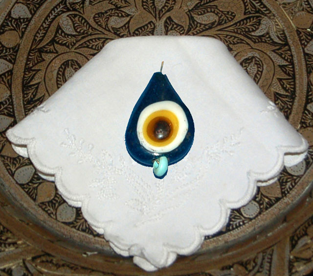 Eye amulet in the collection of the Museum of Witchcraft and Magic